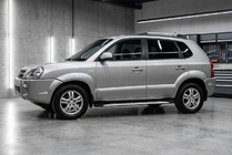 Hyundai Tucson JM 2004– Stranske stopnice Shining V1 (2 kos, aluminij) fotografija 1