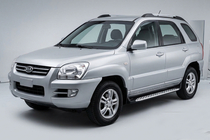 Kia Sportage 2004–2010 Stranske stopnice Shining V1 (2 kos, aluminij) fotografija 1