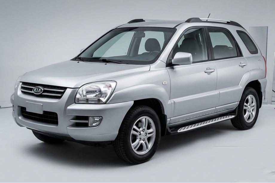 Kia Sportage 2004–2010 Stranske stopnice Shining V1 (2 kos, aluminij) Image