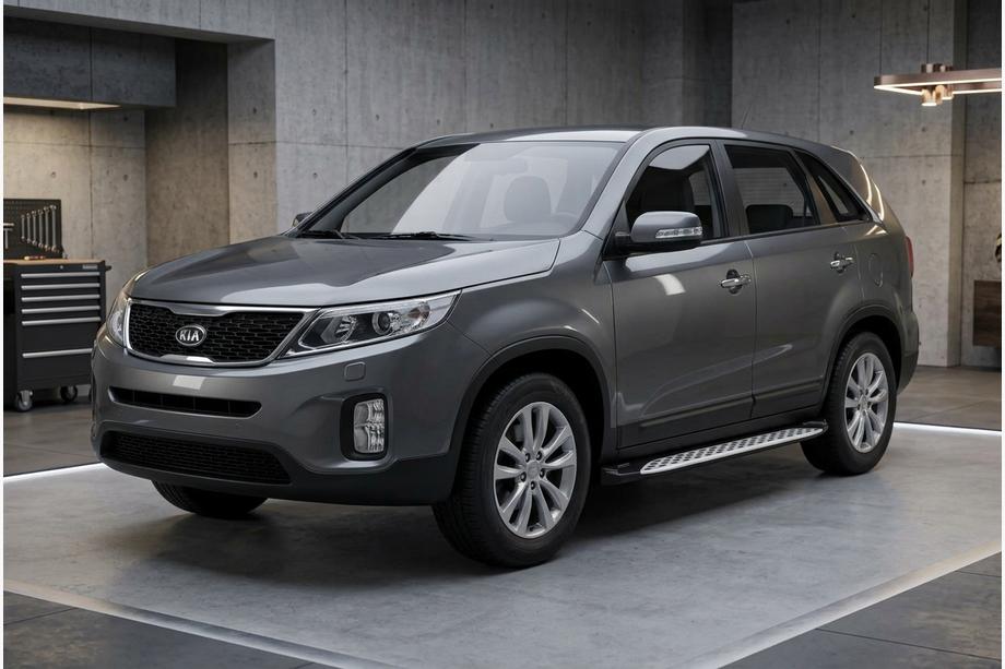 Kia Sorento II XM 2009–2014 Stranske stopnice Shining V1 (2 kos, aluminij) Image