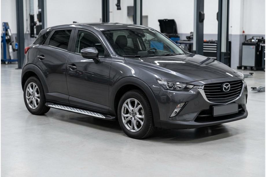 Mazda CX-3 2015– Stranske stopnice Shining V1 (2 kos, aluminij) Image
