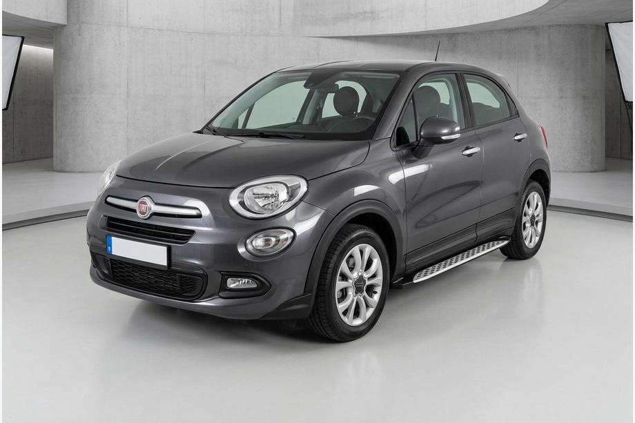 Fiat 500X 2014–2024 Stranske stopnice Shining V1 (2 kos, aluminij) Image