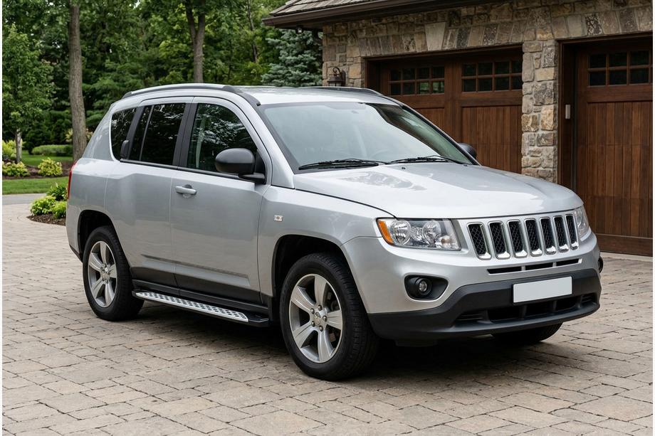 Jeep Compass 2006–2016 Stranske stopnice Shining V1 (2 kos, aluminij) Image