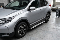 Honda CRV 2017–2022 Stranske stopnice Shining V1 (2 kos, aluminij) fotografija 1