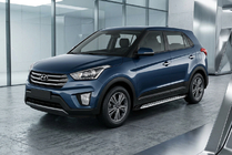 Hyundai Creta 2014–2020 Stranske stopnice Shining V1 (2 kos, aluminij) fotografija 1