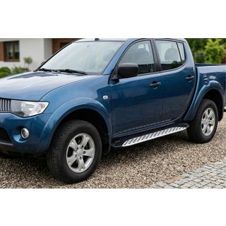 Stranske stopnice Shining V1 (2 kos, aluminij) Mitsubishi L200 2006–2015 fotografija 1