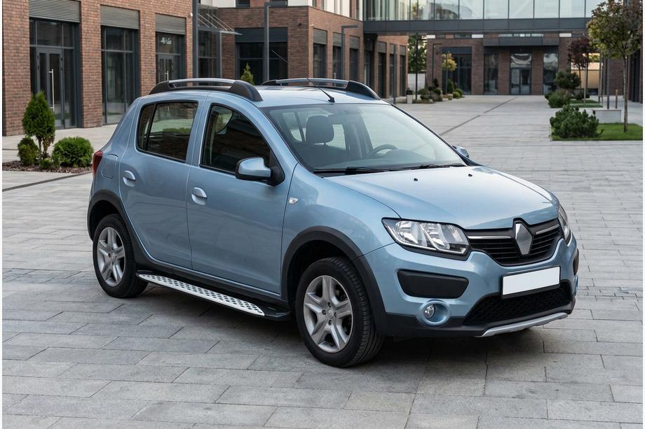 Dacia Sandero 2013–2020 Stranske stopnice Shining V1 (2 kos, aluminij) Image