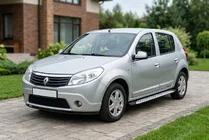 Renault Sandero 2007–2013 Stranske stopnice Shining V1 (2 kos, aluminij) fotografija 1
