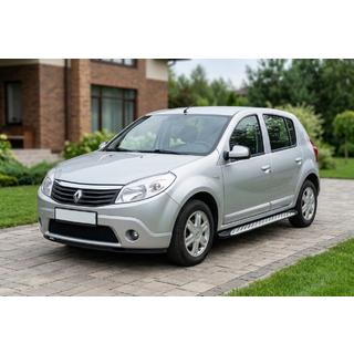 Stranske stopnice Shining V1 (2 kos, aluminij) Renault Sandero 2007–2013 fotografija 1