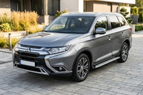 Mitsubishi Outlander 2012–2021 Stranske stopnice Shining V1 (2 kos, aluminij) fotografija 1