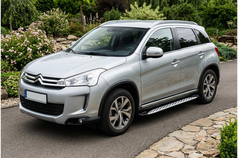 Citroen C-4 Aircross 2012–2017 Stranske stopnice Shining V1 (2 kos, aluminij) Fotografija 1