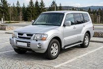 Mitsubishi Pajero Wagon III 1999–2006 Stranske stopnice Shining V1 (2 kos, aluminij) fotografija 1