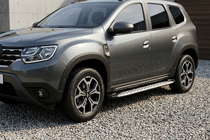 Renault Duster 2018–2024 Stranske stopnice Shining V1 (2 kos, aluminij) fotografija 1