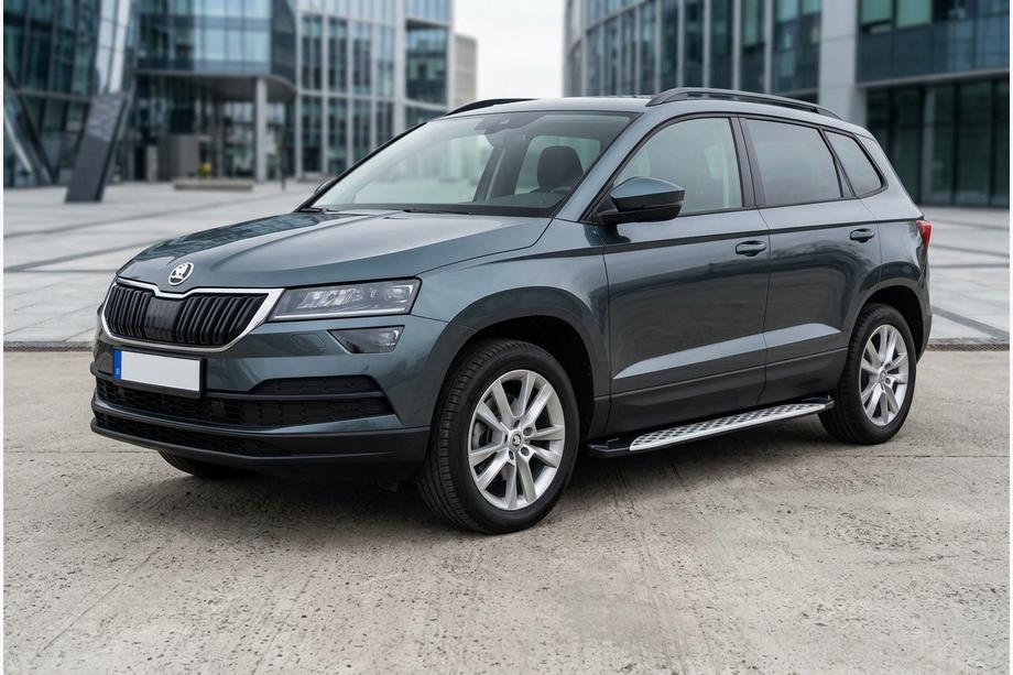 Skoda Karoq 2018– Stranske stopnice Shining V1 (2 kos, aluminij) Image