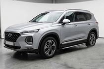Hyundai Santa Fe 4 2018–2023 Stranske stopnice Shining V1 (2 kos, aluminij) fotografija 1