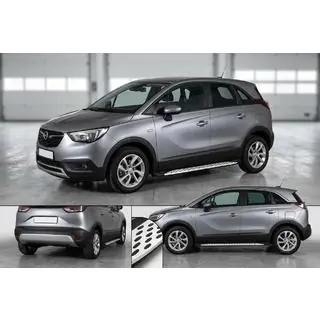 Stranske stopnice Shining V1 (2 kos, aluminij) Opel Crossland X 2017–2024 fotografija 1