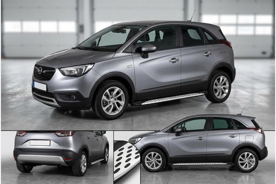 Opel Crossland X 2017–2024 Stranske stopnice Shining V1 (2 kos, aluminij) Image