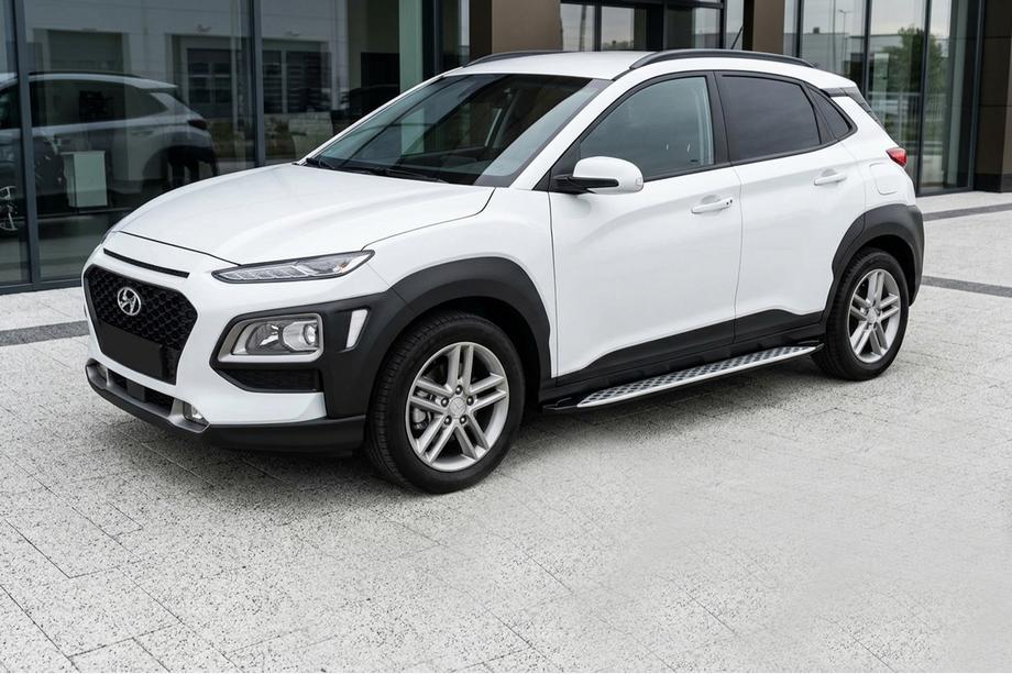 Hyundai Kona 2017–2023 Stranske stopnice Shining V1 (2 kos, aluminij) Image