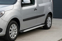 Renault Kangoo 2008–2020 Stranske stopnice Shining V1 (kratka medosna razdalja) (2 kos, aluminij) fotografija 1