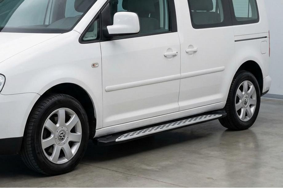 Volkswagen Caddy 2010–2015 Stranske stopnice Shining V1 (2 kos, aluminij) Image