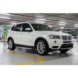 Stranske stopnice Shining V1 (2 kos, aluminij) BMW X3 F25 2011–2018 fotografija 1
