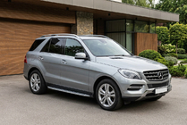 Mercedes GLE/ML class W166 2011–2018 Stranske stopnice Shining V1 (2 kos, aluminij) fotografija 1