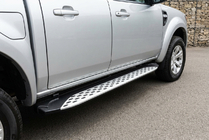 Ford Ranger 2007–2011 Stranske stopnice Shining V1 (2 kos, aluminij) fotografija 1