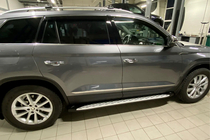 Skoda Kodiaq 2016–2023 Stranske stopnice Shining V1 (2 kos, aluminij) fotografija 4