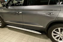 Skoda Kodiaq 2016–2023 Stranske stopnice Shining V1 (2 kos, aluminij) fotografija 6