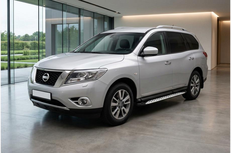 Nissan Pathfinder R52 2012–2021 Stranske stopnice Shining V1 (2 kos, aluminij) Image