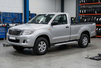 Toyota Hilux 2006–2015 Stranske stopnice Shining V1 (2 kos, aluminij) fotografija 1