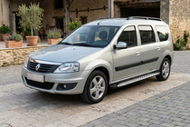 Dacia Logan MCV 2004–2014 Stranske stopnice Shining V1 (2 kos, aluminij) fotografija 1