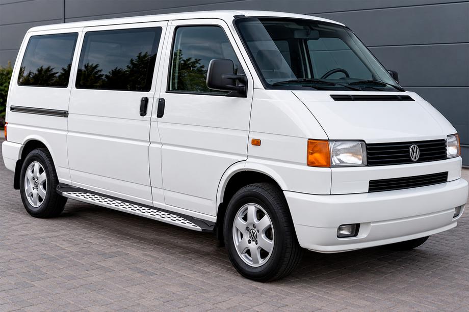 Volkswagen T4 Transporter 1990–2003 Stranske stopnice Shining V1 (2 kos, aluminij) Kratka medosna razdalja Image