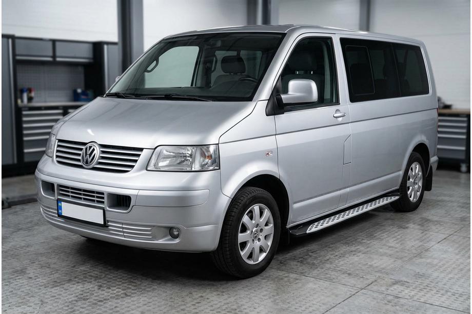 Volkswagen T5 Multivan 2003–2010 Stranske stopnice Shining V1 (2 kos, aluminij) Image
