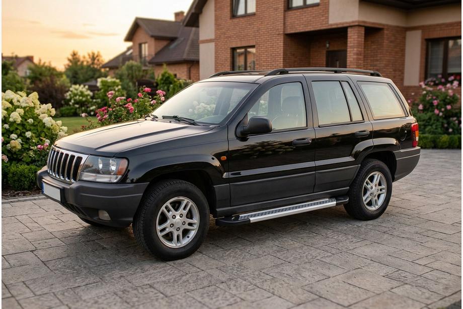 Jeep Grand Cherokee WJ 1999–2004 Stranske stopnice Vision New Grey (2 kos, aluminij) Fotografija 1