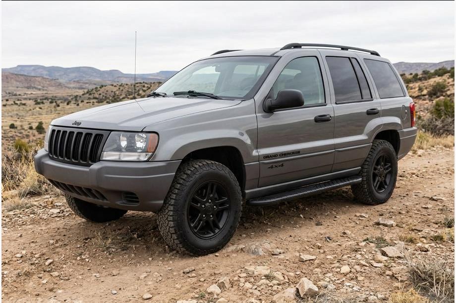 Jeep Grand Cherokee WJ 1999–2004 Stranske stopnice Bosphore Black (2 kos, aluminij) Image