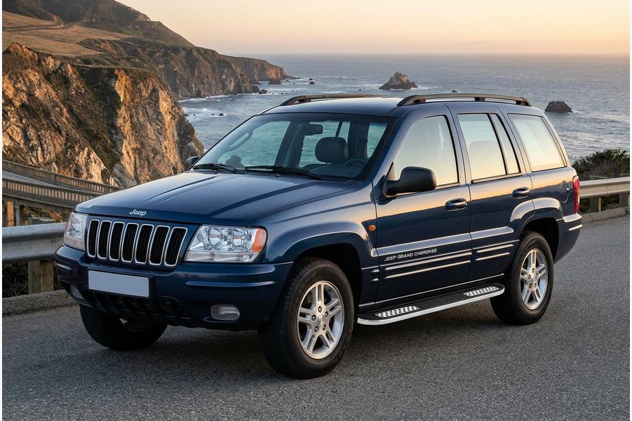 Jeep Grand Cherokee WJ 1999–2004 Stranske stopnice Tayga V2 (2 kos, aluminij) Fotografija 1