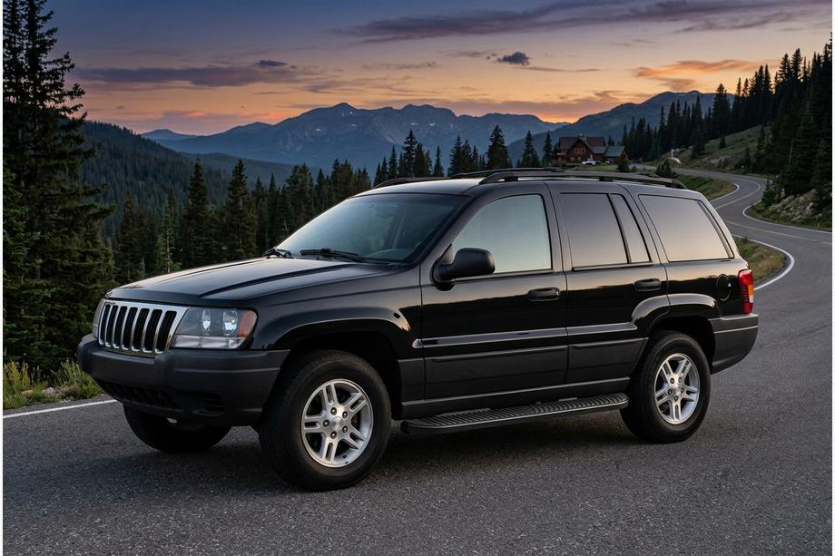 Jeep Grand Cherokee WJ 1999–2004 Stranski pragovi Tayga Black (2 kos, aluminij) Image