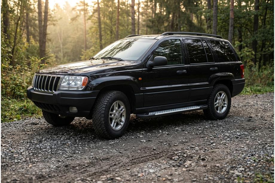 Jeep Grand Cherokee WJ 1999–2004 Stranske stopnice Allmond Grey (2 kosa, aluminij) Image