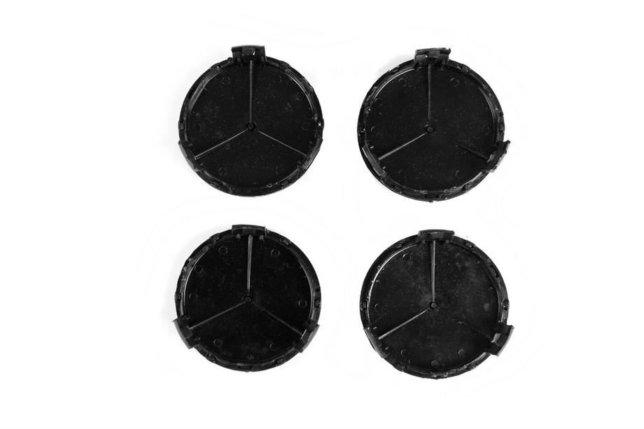 Mercedes-Benz Sredinske kapice platišč 71/74 mm brez obroča (4 kosi, črna visok sijaj) Fotografija 3