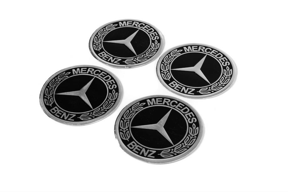 Mercedes-Benz Nalepke za sredinske pokrove platišč 90 mm (4 kos) Fotografija 1