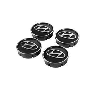 Črne sredinske kapice platišč hyun60tur-bl (59 mm / 55 mm, 4 kos) fotografija 2