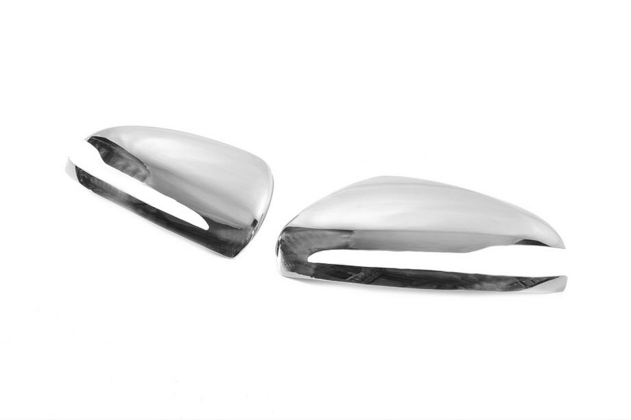 Mercedes C-class W205 2014–2021 Kromirani pokrovi ogledal (2 kosa, nerjavno jeklo) Fotografija 4