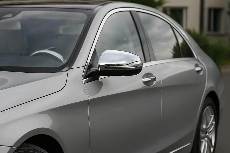 Mercedes S-class W222 2013–2022 Kromirani pokrovi ogledal (2 kosa, nerjavno jeklo) Image