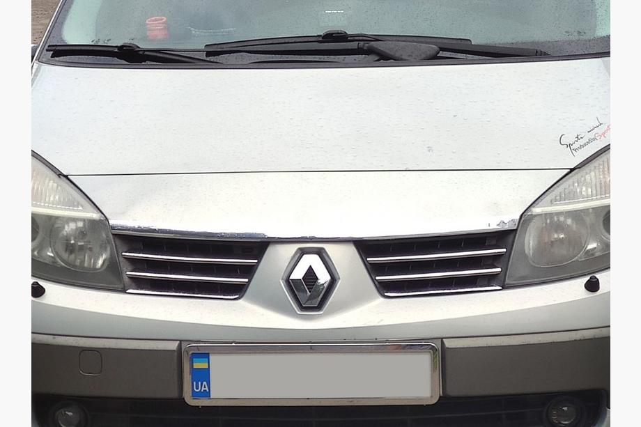 Renault Scenic/Grand 2003–2009 Okrasne letvice za rešetko (4 kosi, nerjaveče jeklo) Image