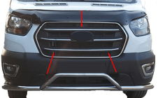 Ford Transit 2014– Okrasne letvice za rešetko (4 kosi, nerjaveče jeklo) fotografija 1
