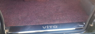 Mercedes Vito W638 1996–2003 Carmos V1 notranje obloge pragov (3 kos, nerjaveče jeklo) fotografija 6