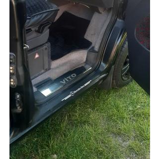 Carmos V1 notranje obloge pragov (3 kos, nerjaveče jeklo) Mercedes Vito W638 1996–2003 fotografija 1