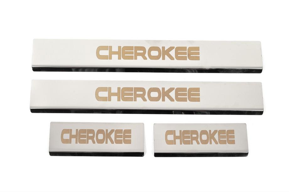 Jeep Grand Cherokee WK2 2010–2021 Obloge pragov V-2 (4 kosi, nerjaveče jeklo) Image