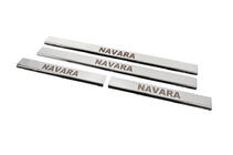 Nissan Navara 2006–2015 Zaščitne letve pragov (4 kosi, nerjaveče jeklo) fotografija 2
